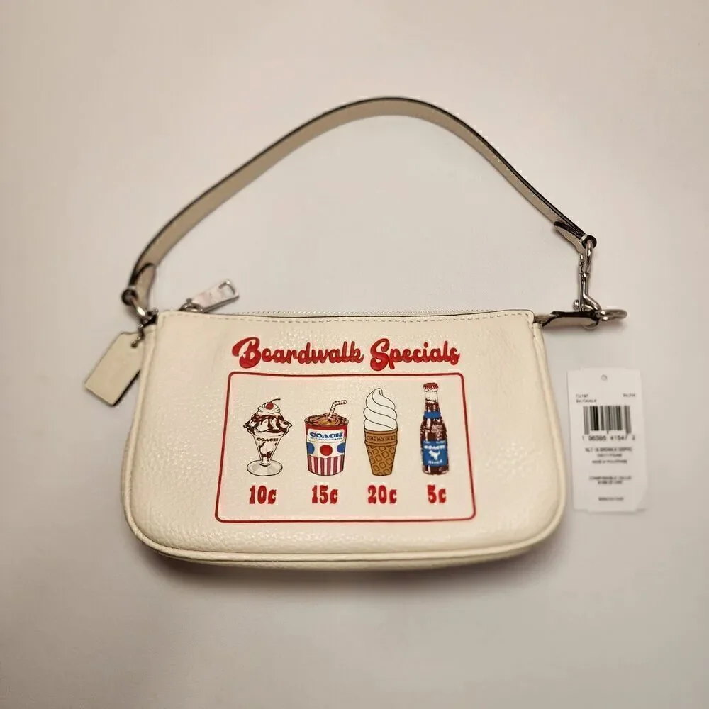 NWT Coach CU197 Nolita 19 With Boardwalk Graphic Ice Cream Chalk
